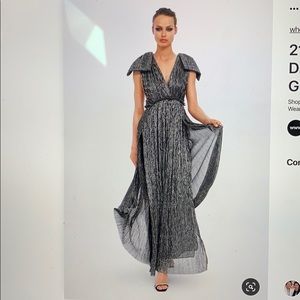 Zara Limited Edition Metallic Thread Dress NWT L